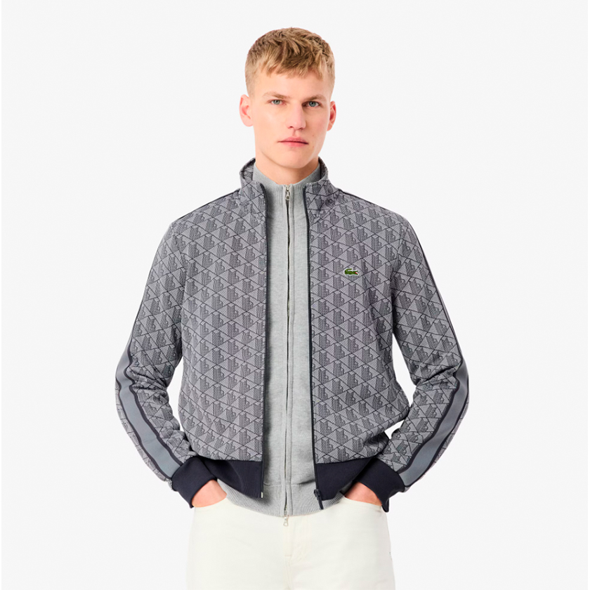 Lacoste chaqueta jacquard grey 2