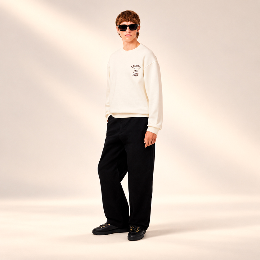 Sudadera LAcoste bor crema3